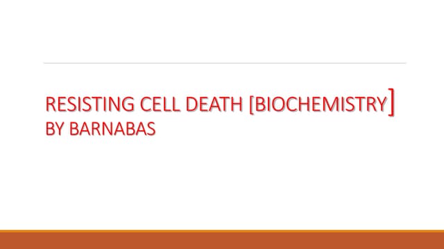 BIOCHEMISTRY PRESENTATION.on resisting cell dehat