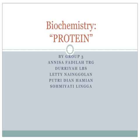 Biochemistry(protein)