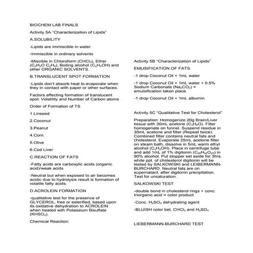 Biochem Lab Finals Reviewer (expt5-7)