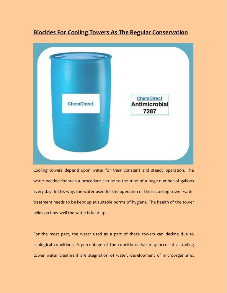 Biocides for Cooling Towers As The Regular Conservation