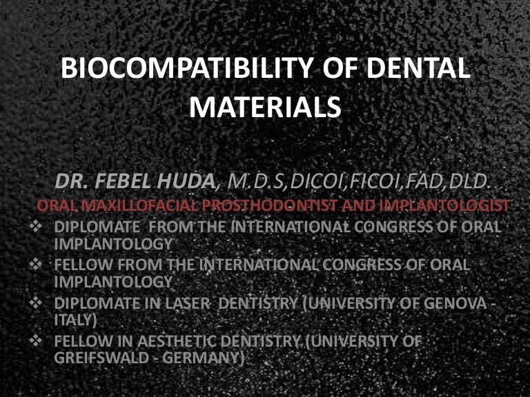 of dental materials