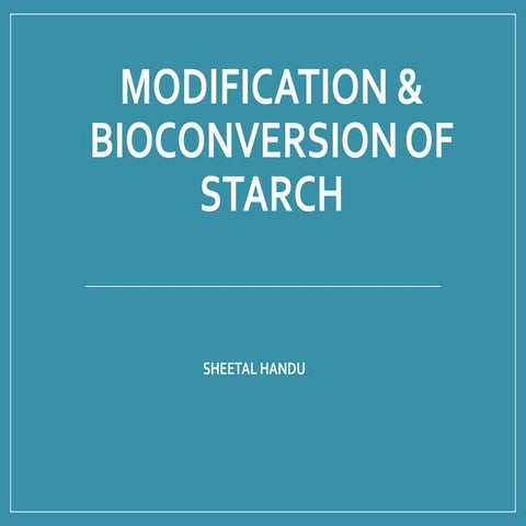 Bioconversion of starch