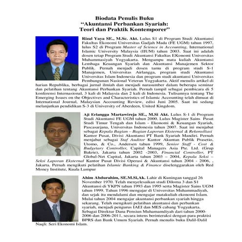 Biodata penulis buku