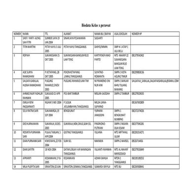 Biodata   perawat 2019