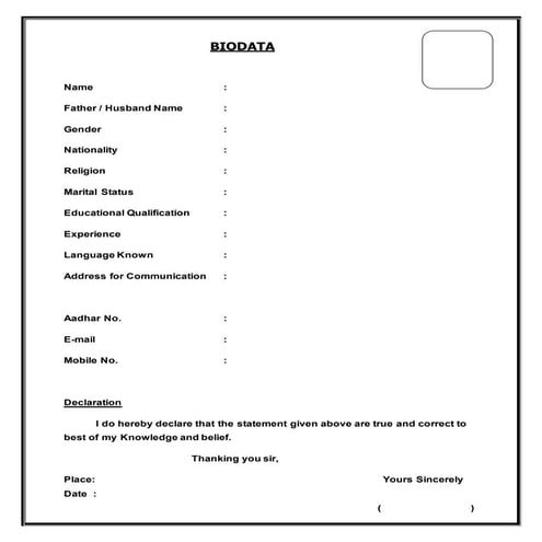 Biodata print | DOCX
