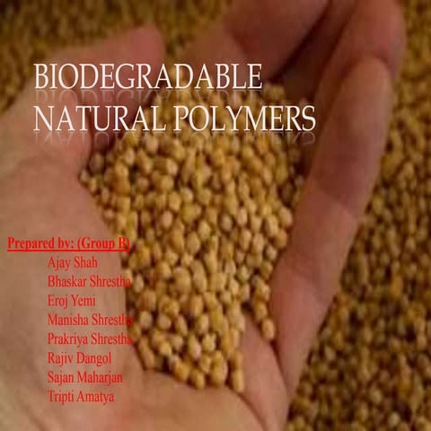 Biodegradable natural polymers (2)