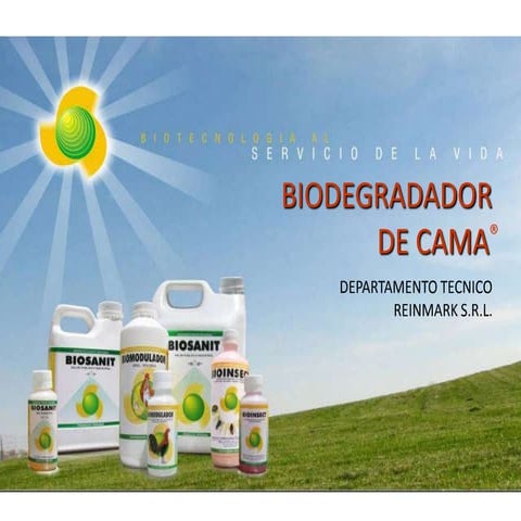 Biodegradador de cama, preparacion, modo de uso aplicaciones y pruebas