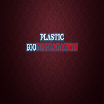 Plastic Biodegradation