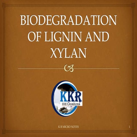 BIODEGRADATION OF LIGNIN AND XYLON K R.pptx