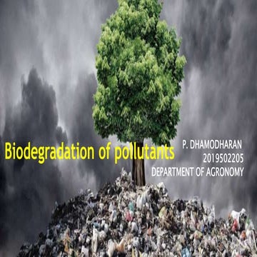 Biodegradation of pollutants