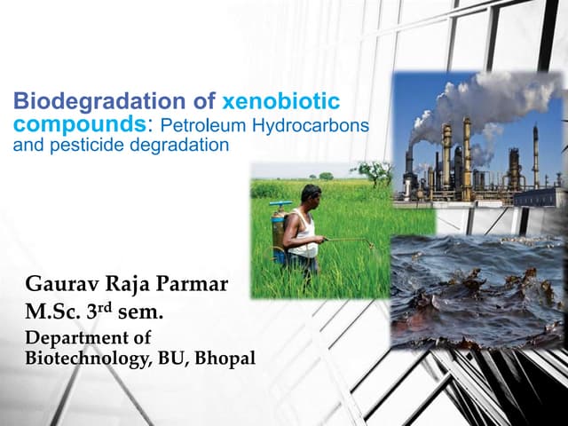 Biodegradation of xenobiotics