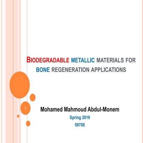 Biodegredable metals for bone regeneration