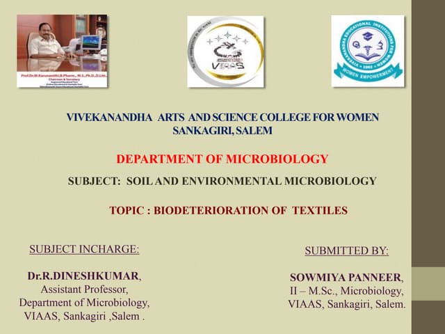 Biodeterioration of Textiles and Their effects