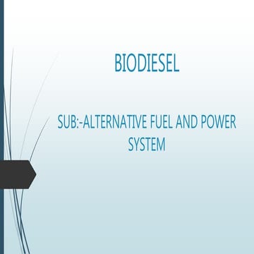 Biodiesel | PPTX