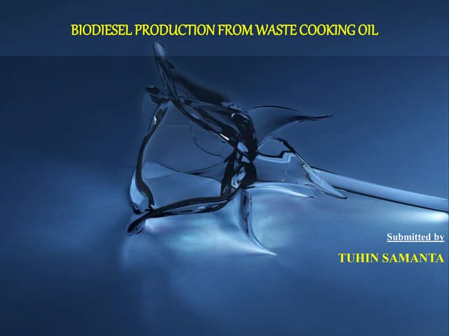 Biodiesel from Waste Cooking Oil