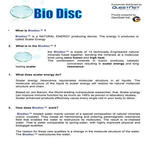 Biodisc Booklet | PPT