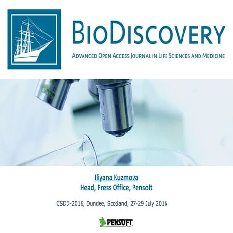 BioDiscovery: Advanced Open Access Journal in Life Sciences and Medicine