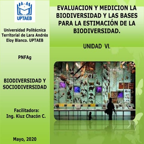 Biodiversidad y sociodiversidad.  Unidad VI