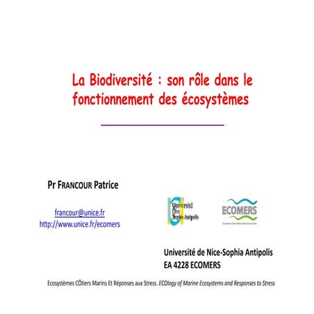 Biodiversite conference important