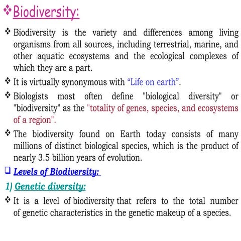 Biodiversity