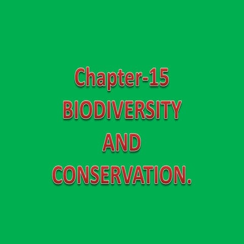 chapter 15 Biodiversity by mohanbio
