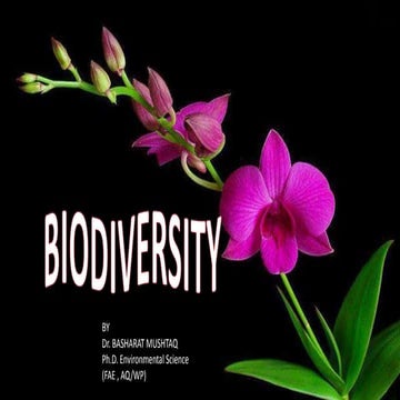 Biodiversity by Dr Basharat Mushtaq