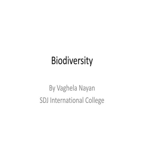 Biodiversity
