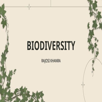 BIODIVERSITY OF ECOSYSTEM AND ITS CONSERVATION