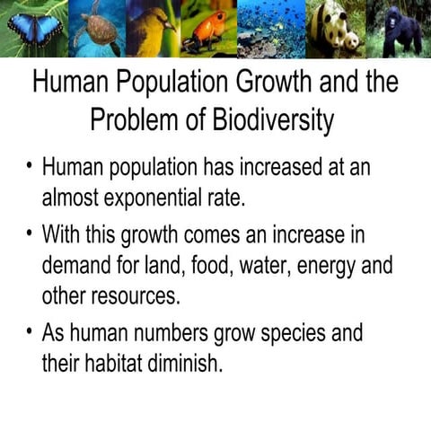 Biodiversity and Human Population Growth