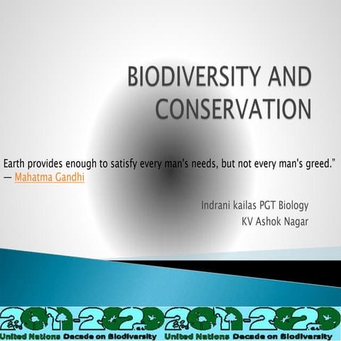 Biodiversity and conservation | PPT
