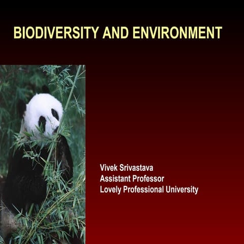 Biodiversity and environment
