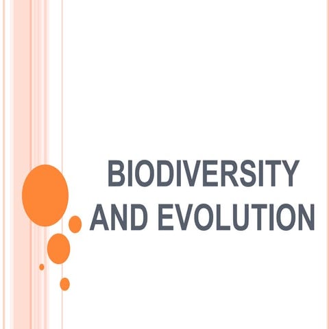 Biodiversity and evolution | PPTX