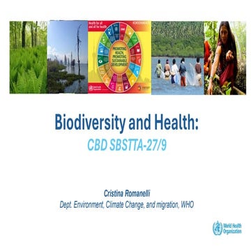 Biodiversity and Health Presentation UN CBD