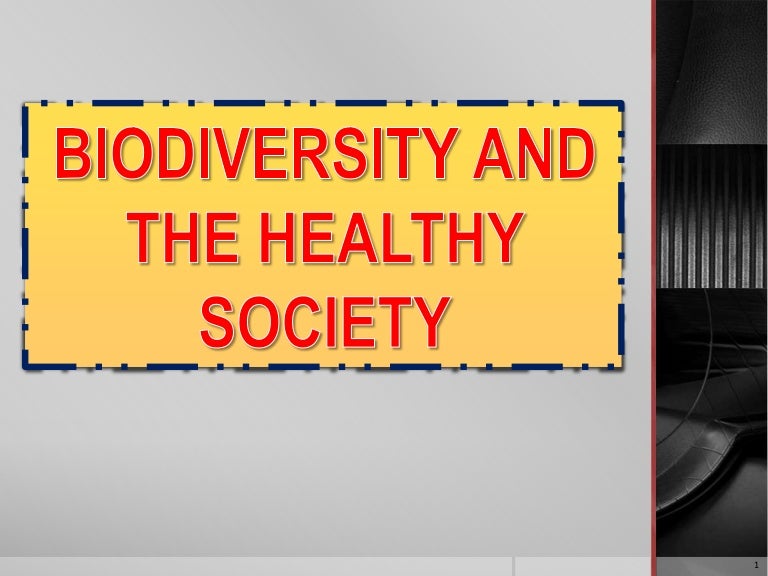 Biodiversity and the healthy society