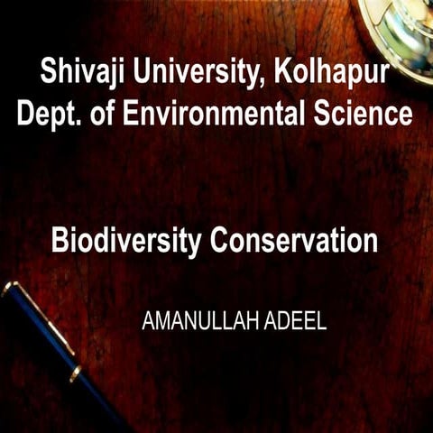 Biodiversity Conservation Amanullah Adeel