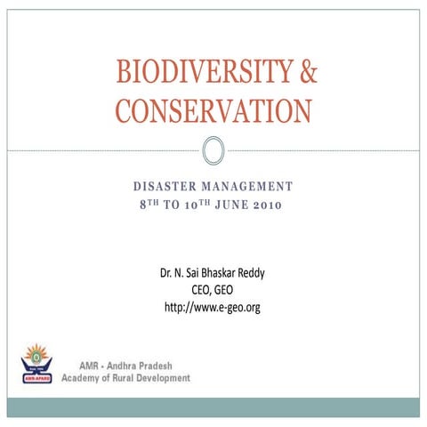 Biodiversity & conservation sai