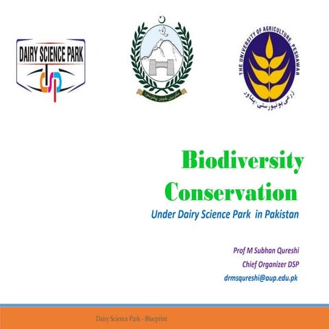 Biodiversity conservation under dairy science park