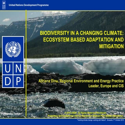 Biodiversity in a changing climate: Ecosystem based adaptation and mitigation...