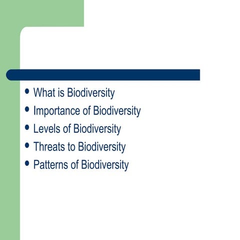Biodiversity ist lecture
