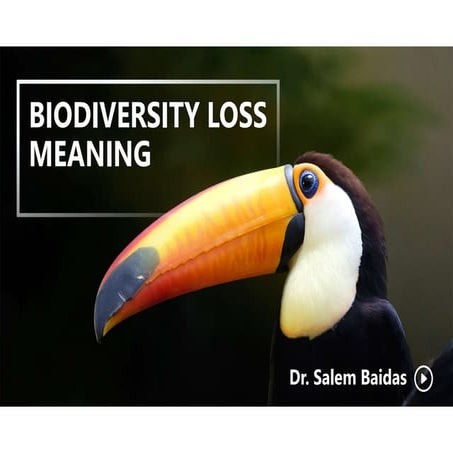 Biodiversity Loss Meaning      