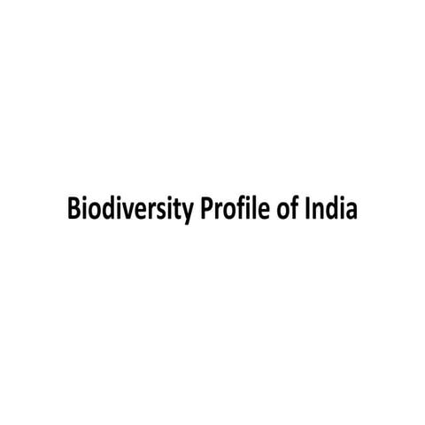 Biodiversity profile of_india