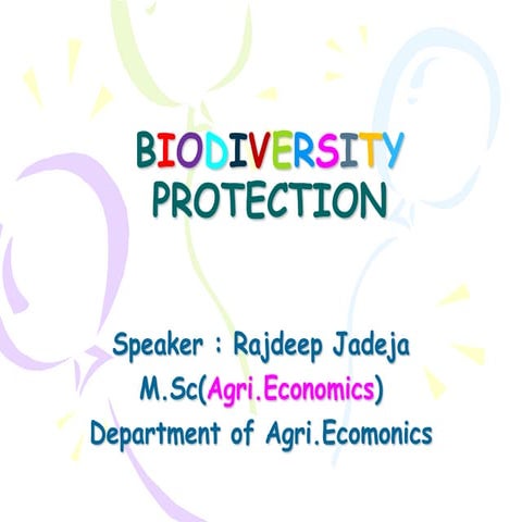 Biodiversity protection