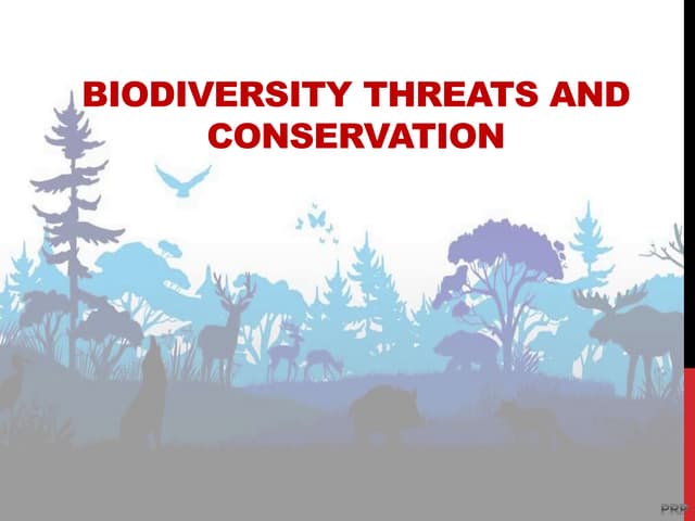 Biodiversity threats and conservation