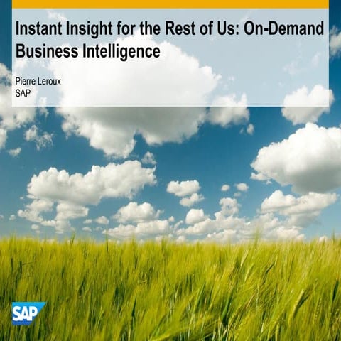 SAP BusinessObjects BI OnDemand