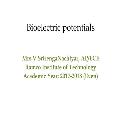 Bioelectric potentials