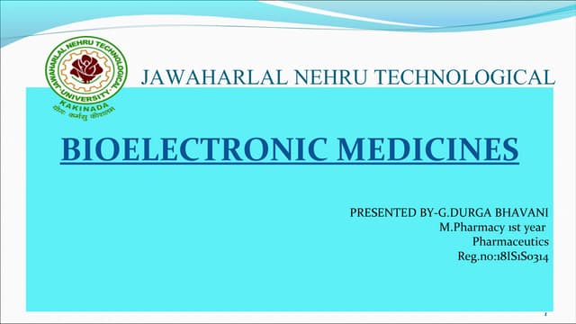 Bioelectronic medicines