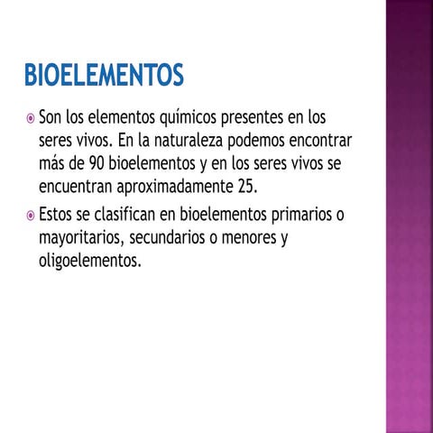 Bioelementos | PPTX