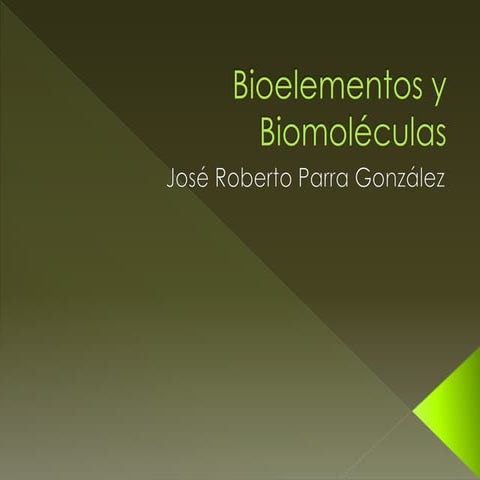 Bioelementos y biomoléculas 