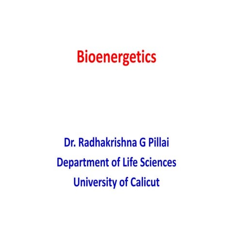 Bioenergetics
