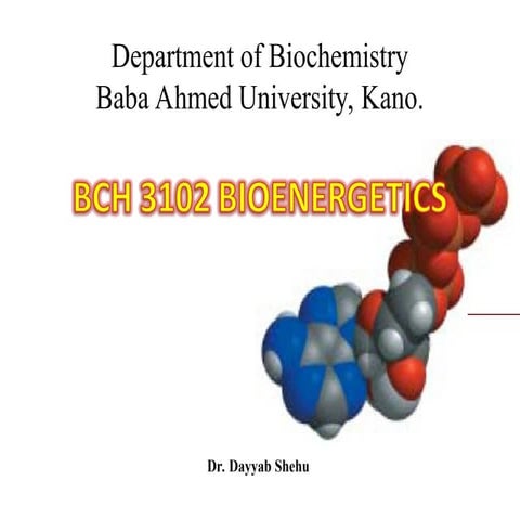 lecture slides on the topic Bioenergetics 1.ppt
